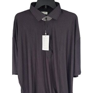 NWT Collars and Co Featherweight Dress Collar Polo Size 3XL Black White